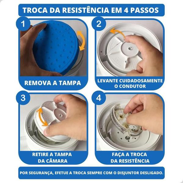 Imagem de Chuveiro ul 4 Temperaturas Ducha 220V 6800W Com Braço