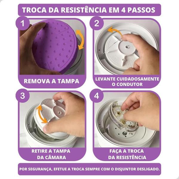 Imagem de Chuveiro Violeta 4 Temperaturas Ducha 220V 6800W Com Braço