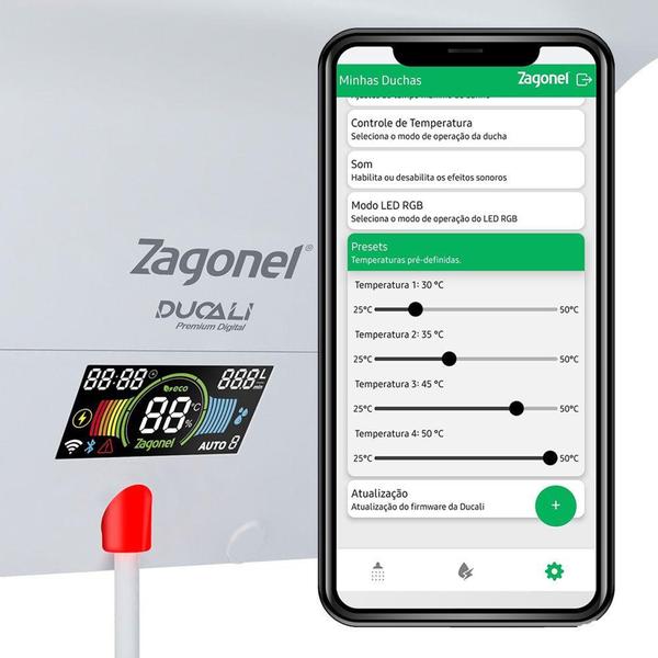 Imagem de Chuveiro Zagonel Ducali Premium Digital Branco 127V