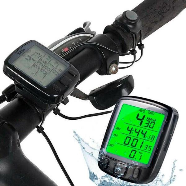 Imagem de Ciclocomputador Bike LED Display Iluminado Funções Top