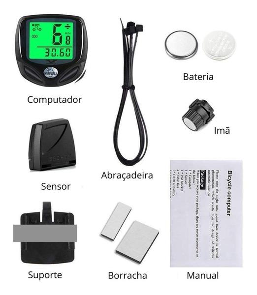 Imagem de Ciclocomputador Velocímetro Digital P/ Bike A Prova Dágua