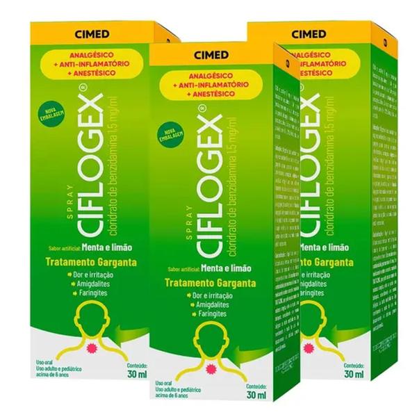 Imagem de Ciflogex Spray Menta 30ml - Kit C/ 3und - Cimed