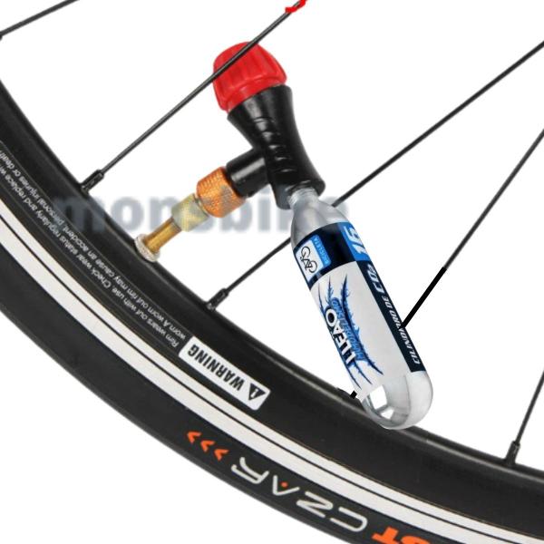 Imagem de Cilindro Co2 Bike Refil 16g C/ Rosca Para Encher Pneu Kit 2 Unidades