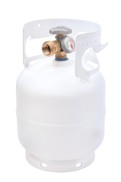 Imagem de Cilindro de tanque de propano Flame King YSN5LB-GAUGE 2,27 kg branco