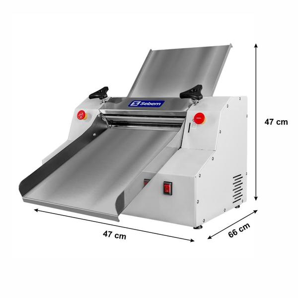 Imagem de Cilindro Elétrico Industrial para Pão, Massa, Pastel, Rolo de 40 cm Sebem