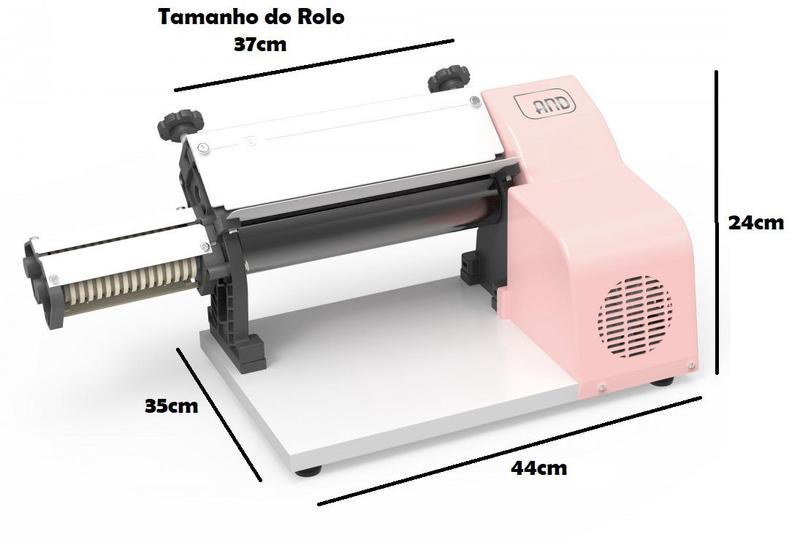 Imagem de CIlindro Elétrico Laminador 37cm Pasta Americana Antiaderente Rosa And Anodilar