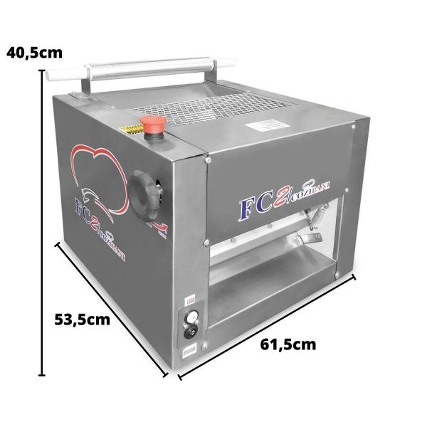 Imagem de Cilindro Elétrico Laminador de Massas Pão Pizza Pastel 30cm 110v