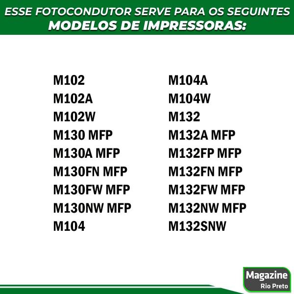Cilindro Fotocondutor Completo Compatível Cf219A 19A M132Nw M132Fn M132Fw M132A 12K - Premium Imagem de Cilindro Fotocondutor Completo Compatível Cf219A 19A M132Nw M132Fn M132Fw M132A 12K