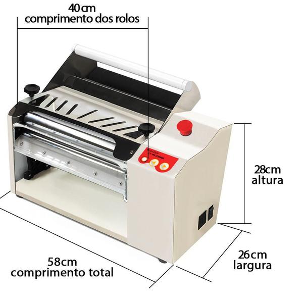 Cilindro Laminador de Massas Elétrico Pro Bivolt Regulador Velocidade Aço Carbono Inox Cozinha Saro Imagem de Cilindro Laminador de Massas Elétrico Pro Bivolt Regulador Velocidade Aço Carbono Inox Cozinha Saro