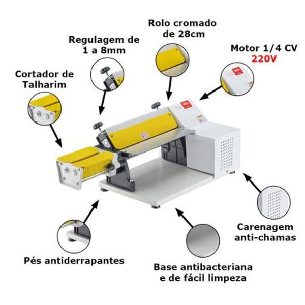 Cilindro Massa Laminador Eletrico Pastel Pão Pizza Malta - Malta Imagem de Cilindro Massa Laminador Eletrico Pastel Pão Pizza Malta