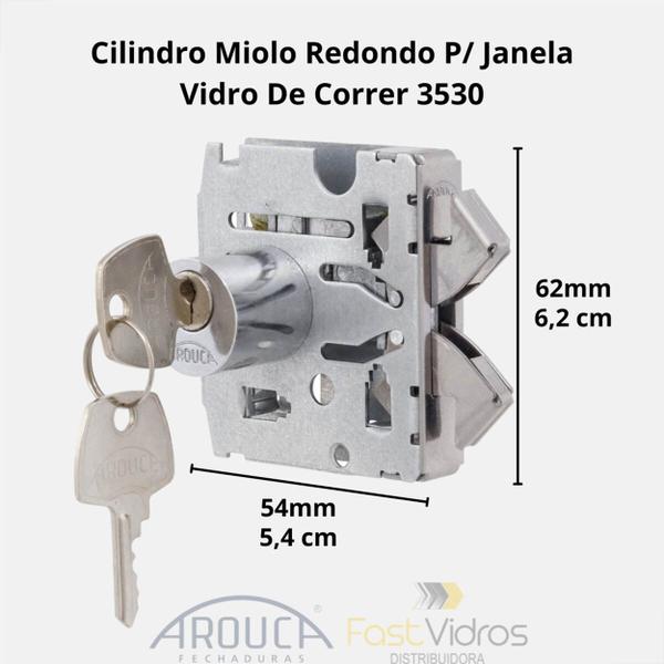 Cilindro Miolo Redondo P/ Janela Vidro De Correr 3532 Arouca Imagem de Cilindro Miolo Redondo P/ Janela Vidro De Correr 3532 Arouca