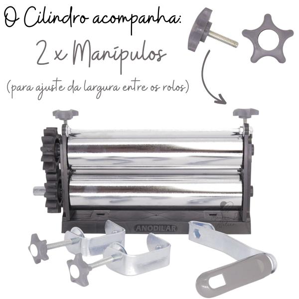 Imagem de Cilindro para Artesanato + 4 Placas Textura Relevo Emboss A4