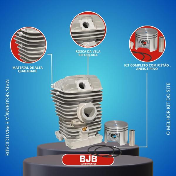 Imagem de Cilindro Pistão Aneis Motoserra Para Sthil  Ms250 Ms 250 