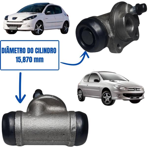 Imagem de Cilindro Roda Traseiro Esquerdo Peugeot 207 2008 A 2013 Controil