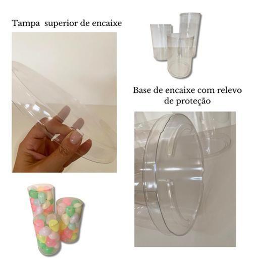 Imagem de Cilindro Transparente Tampa E Base Flexível Desmontável 80Cm