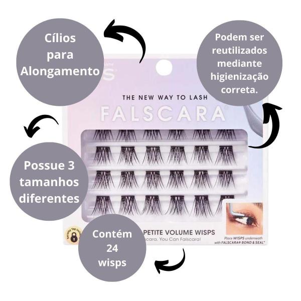 Imagem de Cílios Individuais Kiss Falscara Petite Volume Wisps Kfcm04