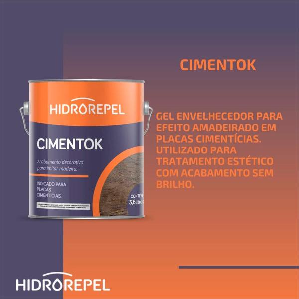 Imagem de Cimentok 3,6 Litros Hidrorepel - Gel Envelhecedor Cores - Imbuia