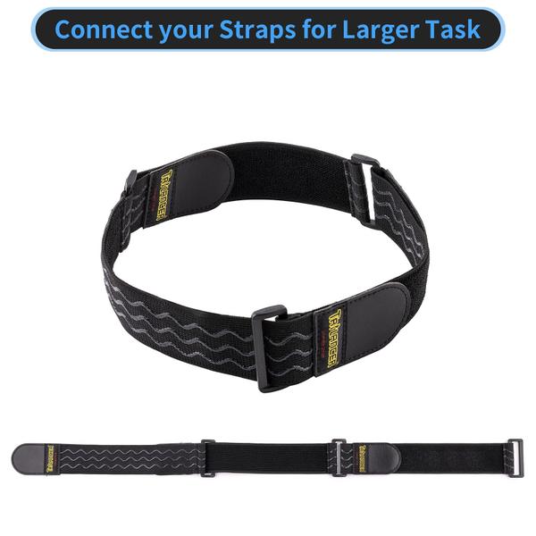 Imagem de Cinch Straps Trilancer Elastic de 12 x 2 cm com tiras antiderrapantes, pacote com 8