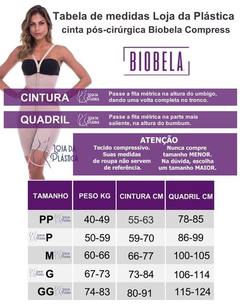 Imagem de Cinta Bermuda Pós Cirúrgica Modeladora Cintura Alta Biobela