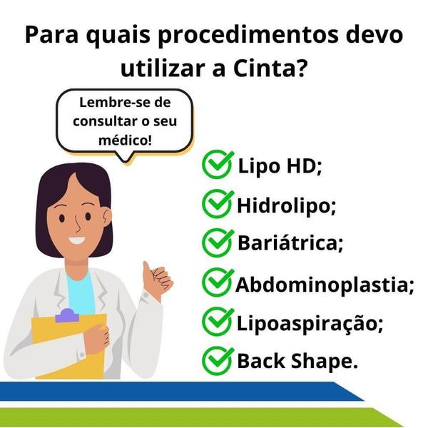 Imagem de Cinta Body Plus Size Pós Cirurgia Plástica Abdominoplastia, Lipo HD, Bariátrica, Lipoaspiração Alta Compressão- Cód.60602 New Form 