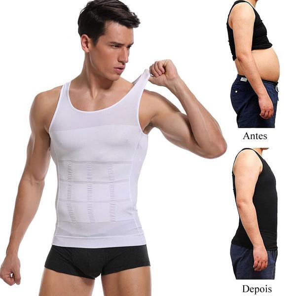 Imagem de Cinta Camisa Esconde Barriga Térmica Masculina Postural Slim