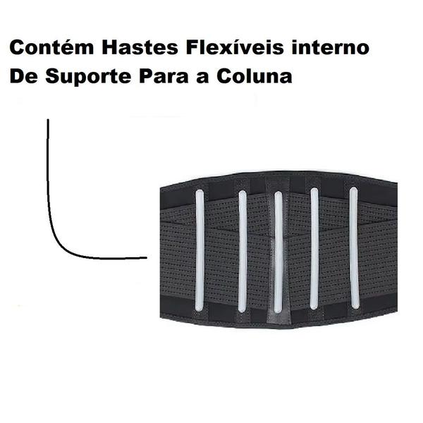 Imagem de Cinta Coluna Lombar c/ Hastes Flexíveis Dor Postura