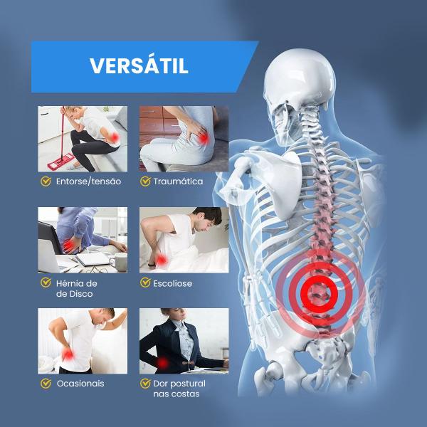 Imagem de Cinta Corretor De Lombar Postura Alinhador Coluna Reforçada