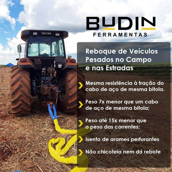 Imagem de Cinta de Reboque e Arraste Tubular de 140 ton x 7 metros - 4x4 / Trilhas / Off road / Caminhão / Trator