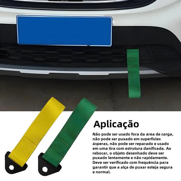 Imagem de Cinta de Reboque para Carro de 26cm - Alta Resistência em Nylon