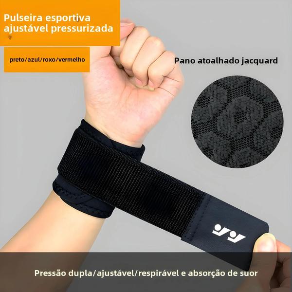 Imagem de Cinta De Suporte De Pulso Macia Ajustável Para Ginásio Esporte Basquete Protetor Carpal Respirável