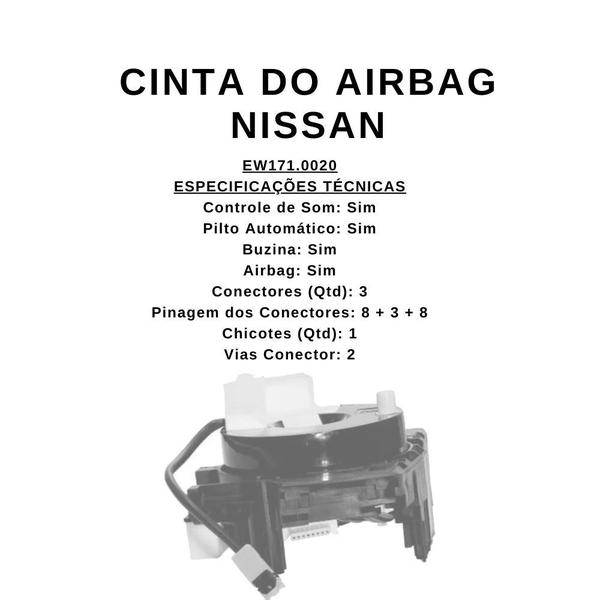 Imagem de Cinta do Airbag Frontier Sentra Livina EW1710020