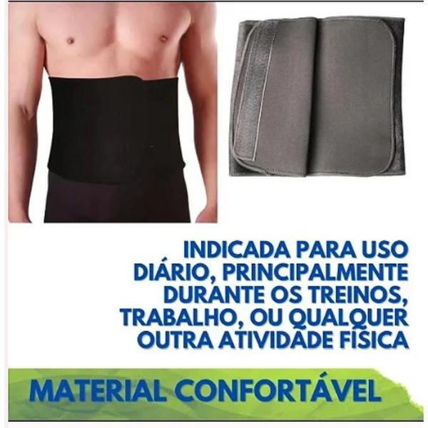 Imagem de Cinta elástica abdominal masculina para estabilidade da coluna vertebral e da região lombar