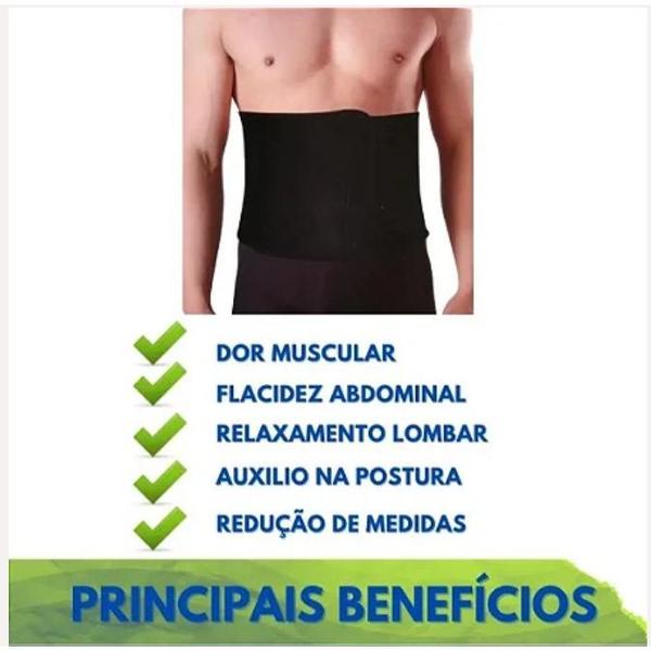 Imagem de Cinta elástica abdominal masculina para estabilidade da coluna vertebral e da região lombar