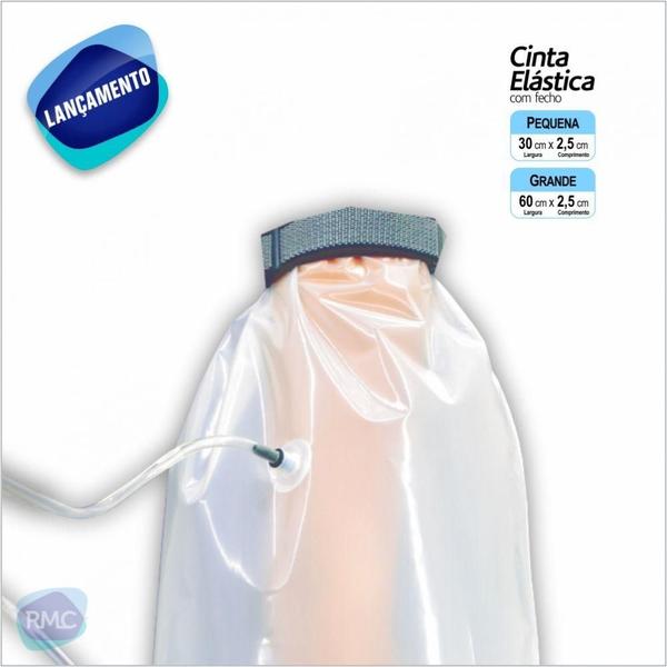 Cinta Elástica Com Fecho Para Vedação Ozonioterapia 30 Cm - RMC Imagem de Cinta Elástica Com Fecho Para Vedação Ozonioterapia 30 Cm