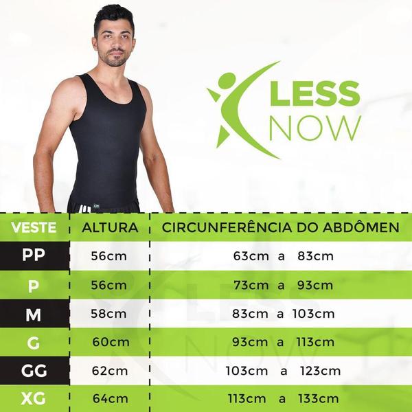 Imagem de Cinta Emagrecedora MASCULINA Queima Gordura Less Now T-shirt Preta 