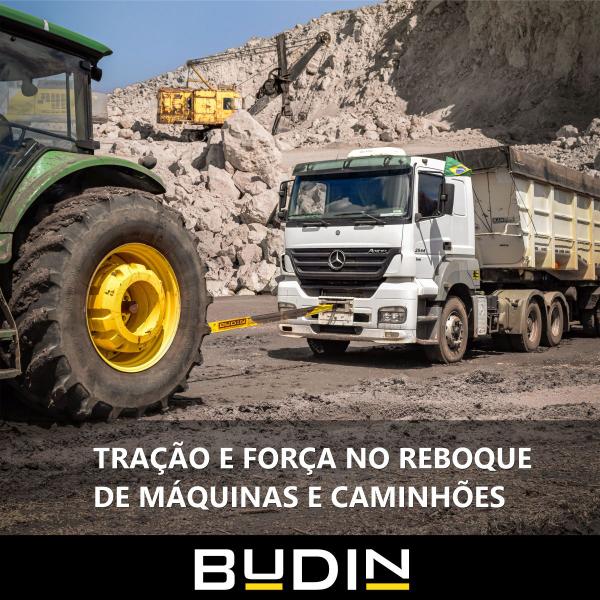 Imagem de Cinta Fita para Reboque e Arraste Budin - 10 Toneladas - 4 Metros - Para Puxar Rebocar Carros, Caminhonetes,  Veículos Off-road 4x4