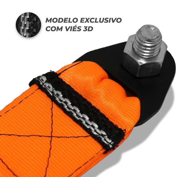 Imagem de Cinta Fita Reboque Tow Strap Com Viés 3D Personalizado Racing Shutt Capacidade 2 Toneladas Universal