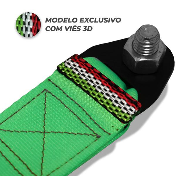 Imagem de Cinta Fita Reboque Tow Strap Com Viés 3D Personalizado Tuning Shutt Capacidade 2 Toneladas Universal