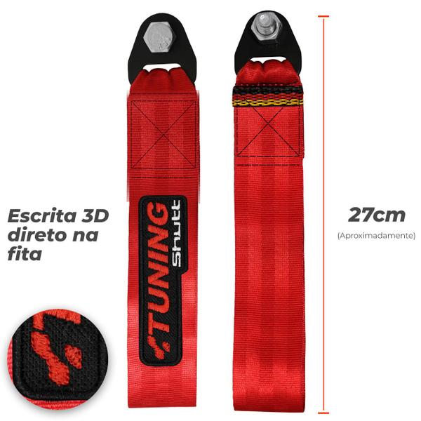 Imagem de Cinta Fita Reboque Tow Strap Com Viés 3D Personalizado Tuning Shutt Capacidade 2 Toneladas Universal