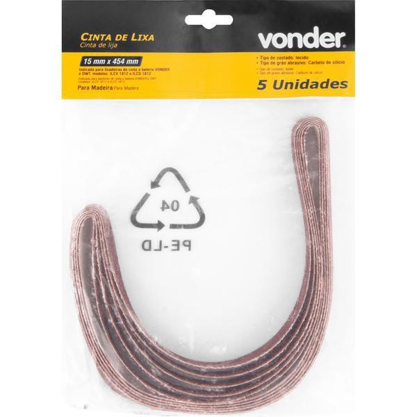 Imagem de Cinta Lixa 15x454mm G120 com 05 peças - Vonder