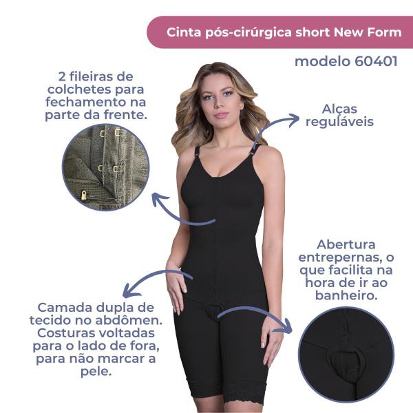 Imagem de Cinta Modelador Pós-cirúrgia Plástica Short New Form