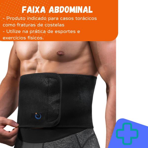 Imagem de Cinta Modeladora Alta Compressão Feminina Masculina Unissex tiras autocolantes Alinha Lombar Coluna Pós Cirúrgica Abdominal Modeladoura