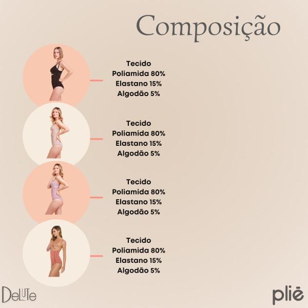 Imagem de Cinta Modeladora E Redutora Alta Compressão Plié Pós-parto e Pós-cirúrgico Com Alças Removíveis