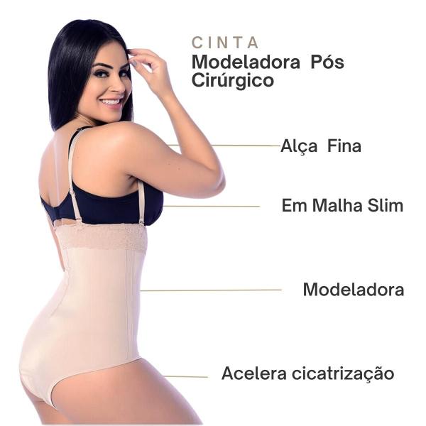 Imagem de Cinta Modeladora Pós Cirúrgica Modelo Sem Pernas Model forma