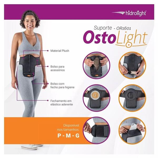 Imagem de Cinta Ostolight Para Suporte Bolsa De Colostomia Bilateral