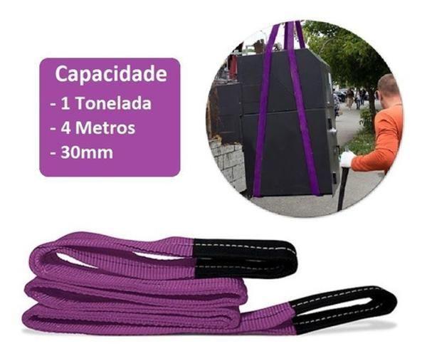 Imagem de Cinta Para Elevação De Carga 4M X 30Mm 1 Tonelada Violeta