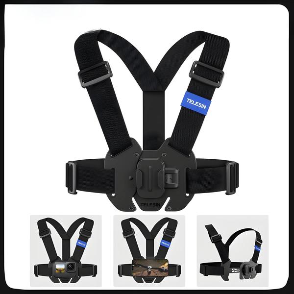 Cinta Peitoral para GoPro, Insta360 e DJI -Compatível com Hero 13, 12, 11, 10, 9, 8, 7, 6 e 5 Imagem de Cinta Peitoral para GoPro, Insta360 e DJI -Compatível com Hero 13, 12, 11, 10, 9, 8, 7, 6 e 5