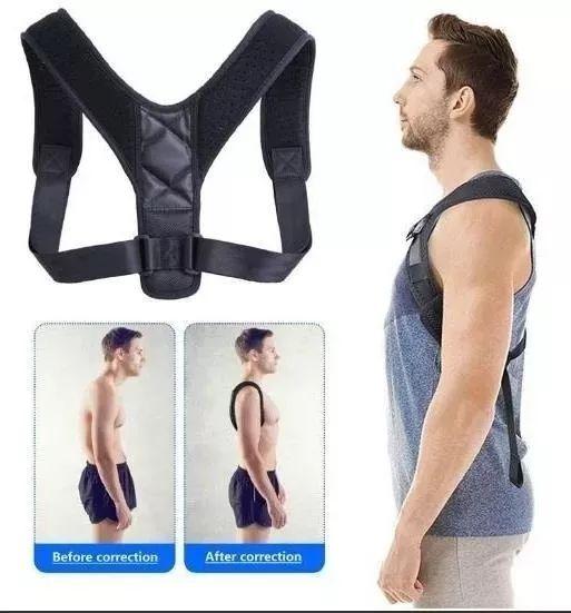 Imagem de Cinta Postural Colete Corretor Postura Lombar Forte Coluna Neoprene Reforçada Unissex