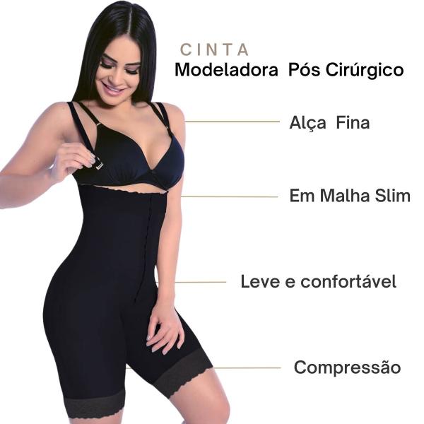 Imagem de Cinta Slim Modeladora Curta Abertura Frontal Pós Cirúrgica