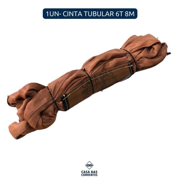 Imagem de Cinta Tubular 6t 8m Marrom - Casa das Correntes